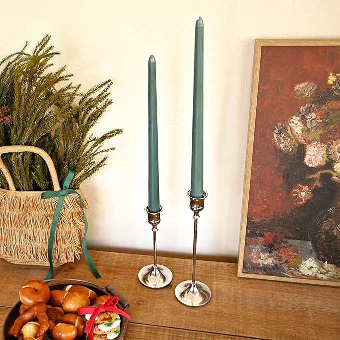 Candlestick Holders Silver, 9 Packs Taper Candle Holder for Candlesticks, Candle Sticks Holder Decor for Home Decor