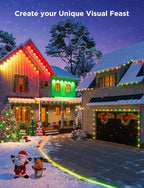 Govee Smart Outdoor String Lights 2, 48ft Outdoor Lights with Dimmable Warm White LED Bulbs, 47 Scene Modes for Patio, Backyard, Balcony, IP65 Waterproof, Works with Alexa, App Control