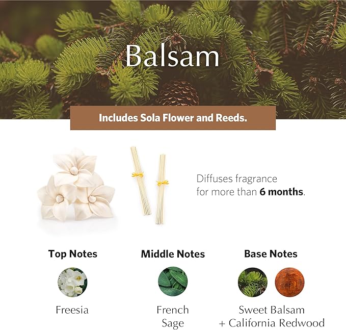 AGRARIA AirEssence Flower and Reed Diffuser Set, Handmade Sola Flower Botanical Home Fragrance Set, Scented Oil Reed Diffuser Gift for All Occasions
