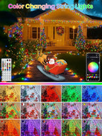 240LED Smart Color Changing Christmas Lights App Controlled, 95FT Waterproof RGB Twinkle String Light Music Sync Multiple Modes, Christmas Lights with Remote & Timer Indoor Outdoor Xmas Decorations
