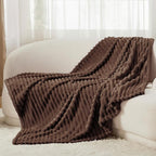 Bedsure GentleSoft Fondue Fudge Fleece Blanket for Couch - Cozy Soft Blankets for Women, Cute Small Throws for Girls, 60x80 Inches
