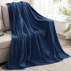 BEDELITE Fleece Blanket Twin Size Navy Blue Throw Blankets for Couch & Bed, Luxury Plush Cozy Fuzzy Blanket 60x80 inches, Super Soft Warm Lightweight Throw Blanket for Travel Camping