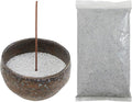 Asayu Japan Incense Burner Kit with Grey Incense Ash (50 g) and Incense Bowl, 100% Zen Made in Japan, Japanese Ceramic Incense Holder with Sand Set for Incense Sticks and Resin