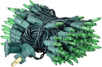Holiday Essence 100 LED Green St Patrick's Day Christmas String Lights, 26.9 Ft Green Wire String Lights for Indoor and Outdoor Decorative Use Patio and Tree Décor UL Certified
