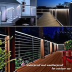 48ft White LED Rope Lights Outdoor Waterproof - 324 LEDs Christmas Rope Lights, 120V ETL Certified, Connectable to 192ft, w/24 Mounting Clips & Screws - Wedding & Home Decor