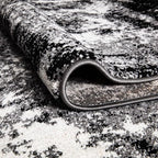 Keen Home Design Area Rugs - 2x16 Non-Shedding, Abstract Rugs for Kitchen, Living Room, Bedroom, Dining Room, Entryway - Size: 2'8" x 16', Abstract Black
