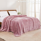 Exclusivo Mezcla Plush Fuzzy Fleece Throw Blanket Extra Large, Super Soft, Fluffy and Warm Blankets for Couch, Bed, Suitable for All Seasons (50x70 Inches, Mixed Deep Red)