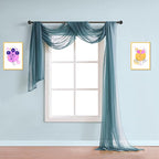 Warm Home Designs Extra Long Dusty Blue Sheer Window Scarf. Valance Scarves are 54 X 216 Inches. Great As Wedding Arch Draping Fabric, Bed Canopy Or for Decorative Project. AM Dusty Blue 216"