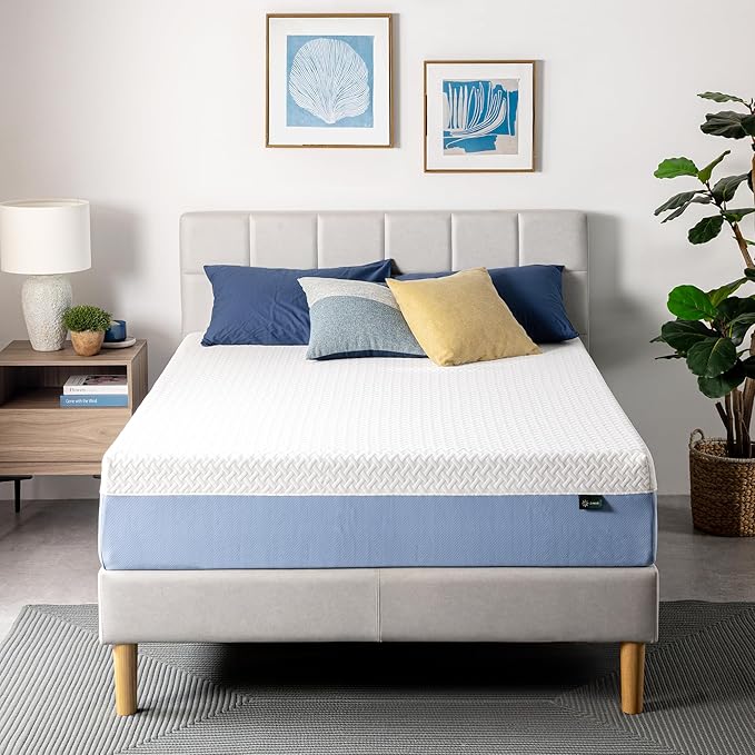 ZINUS 12 Inch Full Cooling Essential Memory Foam Mattress [NewVersion], Fiberglass Free, Medium Feel, Breathable Cooling Layers, Certified Safe Materials