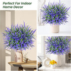 Artificial Plants Outdoor, 20PCS Artificial Flowers, UV Resistant Fake Flowers, Faux Flowers for Outdoor Planters for Front Porch Pot Decor