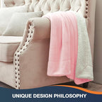 Walensee Sherpa Fleece Blanket (Twin Size 60”x80” Pink) Plush Throw Fuzzy Super Soft Reversible Microfiber Flannel Blankets for Couch, Bed, Sofa Ultra Luxurious Warm and Cozy for All Seasons