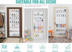Tiblue Over The Door Shoe Organizer 35 Mesh Pockets Hanging Shoe Organizer Shoe Rack For Door Closet Entryway Bedroom Pantry Organizer - Shoe Holder Hanger For Sneakers, Women High Heeled Shoes White