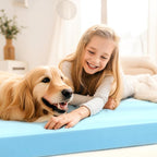 Subrtex Mattress Topper, Memory Foam Mattress Topper, Gel-Infused Memory Foam Topper for Side Stomach Sleepers, Breathable Bed Toppers for Sofa Bed (3 Inch, Twin)