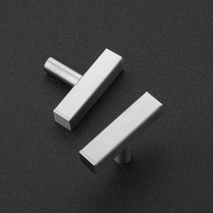 Ravinte Brushed Nickel Cabinet Handles 30 Pack Satin Nickel Square Cabinet Pulls Silver Hardware for Kitchen Cabinets 2 inch Overall Length Stainless Steel Drawer Pulls
