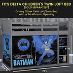 Batman Loft Bed Tent - Curtain Set for Low Twin Loft Bed (Bed Sold Separately) by Delta Children