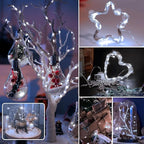 6 Pack Fairy Lights Battery Operated 7ft 20 LED Mini String Lights Twinkle Lights Silver Wire Firefly Starry Lights for Mason Jars Wedding Party Christmas Centerpiece Decor, Warm White & Cool Whtie