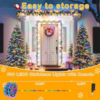 Decute 500LED Christmas Tree Lights Fairy String Light 164FT Green Copper Wire Warm White and Multicolor Dimmable with Remote, UL Cerficated Twinkle Light for Party Wedding Indoor Outdoor Decor