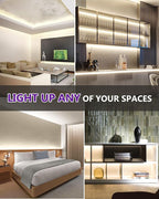 HitLights COB LED Strip Lights Neutral White 4000K, 32.8ft Premium High Density 24V Tape Light, 5120LEDs, 350+ LM/FT, CRI 90+, IP30, Lighting for Kitchen, Cabinets,UL Listed(Power Source Not Included)