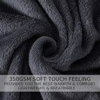 Soft Queen Size Blanket for All Season Warm Fuzzy Microplush Lightweight Thermal Fleece Summer Autumn Fall Winter Spring Blankets for Queen Full Bed Couch Sofa,90x90 Inches,Dark Gray