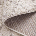 SAFAVIEH Arizona Shag Collection Area Rug - 6'7" Square, Ivory & Beige, Moroccan Design, Non-Shedding & Easy Care, 1.6-inch Thick Ideal for High Traffic Areas in Living Room, Bedroom (ASG741A)