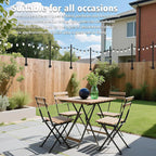 4 Pack 2.8Ft Suspension Outdoor String Light Poles for Outside String Lights Hanging,with Clip and Holder,Light Post Mounting Stand for Patio Fence Wall Garden Backyard Deck
