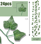 RECUTMS Fake Vines 24 Pack 173 FT Artificial Ivy Leaves Wall Decor Leaf Plants Greenery Garland Hanging Plant Vine Fake Leaf Vines for Room Garden Office Wedding Wall Decor