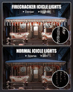 Brightown Cluster Icicle Lights for Outside, 20Ft 1125 LED Christmas Lights Outdoor with 30 Drops, Icicle Christmas Light with Timer Function for House Roofline, Pure White