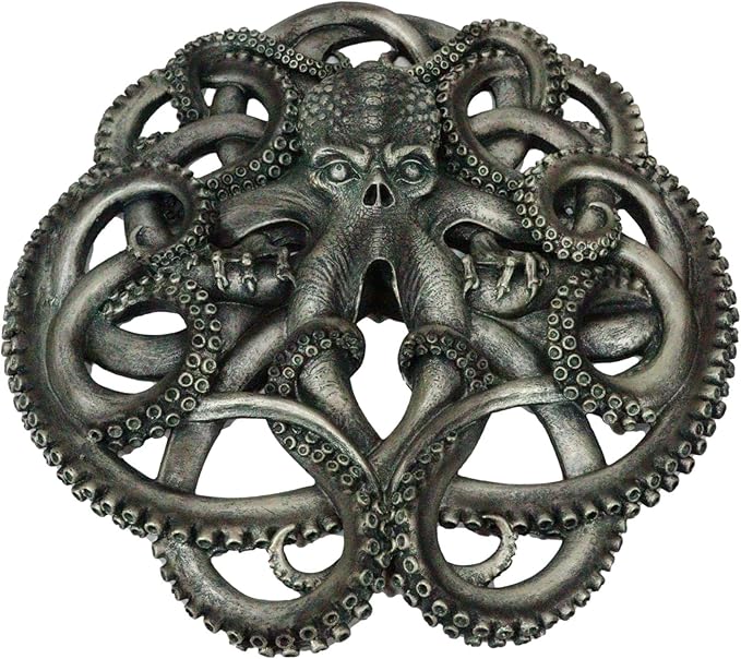 Ebros Gift Norse Viking Scandinavian Colossal Sea Monster Kraken Octopus Decorative Wall Plaque 12" Tall Hanging Decor Figurine Cephalopod Tentacles Aquatic God Myth And Legends