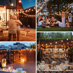 80FT Outdoor G40 LED Globe String Lights Dimmable Waterproof Shatterproof Light Strings with 40 Bulbs Connectable Commercial Hanging Lights for Christmas Patio House Backyard Balcony Party