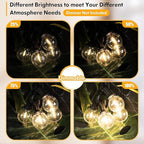 60FT Outdoor String Lights Waterproof, Bright 2700K LED Patio Lights String with 30+1 G40 Shatterproof Globe Bulbs, Connectable Edison String Lights for Outside, Garden, Balcony, Porch