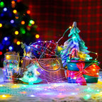 JMEXSUSS 4 Pack 50 LED Multicolor Fairy Lights Battery Operated, Each16 ft Multicolor Christmas Lights Waterproof Twinkle Lights for Party Wedding Christmas Birthday Indoor Outdoor Decoration