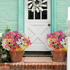 AGIRL 16 Bundles Artificial Flowers for Outdoor,No Fade Fake Plastic Flowers Faux Plants for Hanging Planters Decoration Indoor Outside Garden Porch Window Box Home Wedding