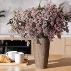 Zeyune 3 Pcs Fall Artificial Dusty Plum Stem Plum Sedum Berry Stem Autumn Faux Berry Picks Branches Faux Spray for Home Halloween Thanksgiving Farmhouse Mantel Harvest DIY Decorations (Purple)