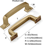 khtumeware 10 Pack 3 Inch Kitchen Cabinet Handles Brushed Brass Cabinet Pulls Brushed Gold Drawer Pulls Kitchen Cabinet Hardware Kitchen Handles for Cabinets Cupboard Handles Drawer Handles