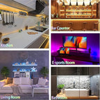RGB Led Strip 16.4ft,5V USB Colorful 30LED S/M SMD 5050 Flexible Lights for TV Backlight Room Decor，with 24 Keys Remote Controller
