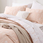 Bedsure King Comforter Set - Dusty Rose Bed Set, 3 Pieces Cute Floral Bedding, 1 Soft Reversible Botanical Flowers Comforter and 2 Pillow Shams