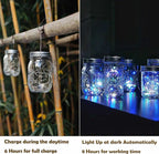 Decorman Solar Mason Jar Lid Lights, 6 Pack 10 LED Waterproof String Fairy Star Firefly Jar Lids Lights for Patio Garden Yard Lawn Party Wedding Christmas Decoration(Jars & Hangers Not Included)