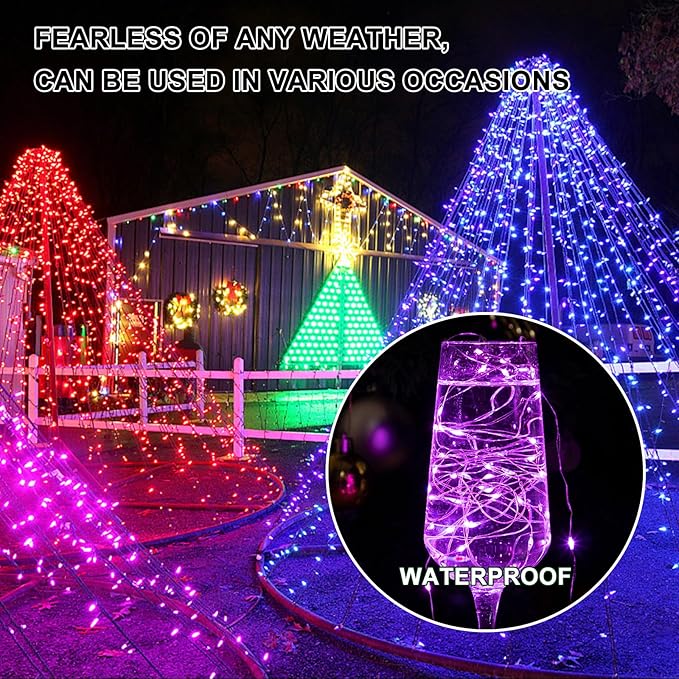 6PCS Multicolor Fairy Lights Battery Powered with Timer, 7ft 20LEDs Twinkle Mini Lights with Remote,Waterproof Small Silver Wire Firefly Starry for DIY Wedding Party Christmas
