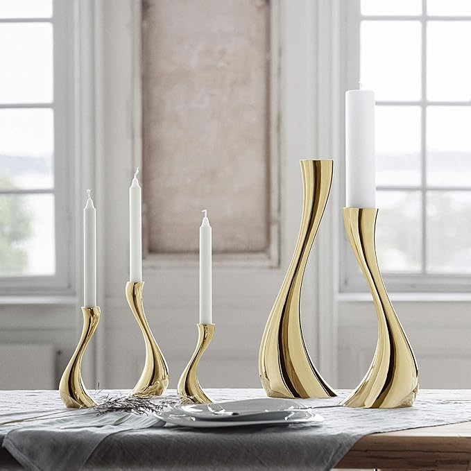 Georg Jensen Cobra Small Floor Candle Holder, 15.75"