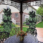 RECUTMS Flowers Artificial Hanging Plants 2PCS 3.3Ft Rose Vine for Home Room Garden Wedding Indoor Outdoor Decoration (Black)