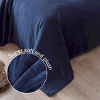 Exclusivo Mezcla Fleece Blanket Twin Size for Bed, Super Soft and Warm, All Season Use, Cozy, Plush, Lightweight, 90x66 Inches, Navy Blue