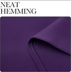 NICETOWN Purple Kitchen Blackout Curtains, Home Decoration Thermal Insulated Solid Ring Top Blackout Curtains/Drapes for Bedroom(Set of 2, 42 x 50 Inch, Royal Purple)