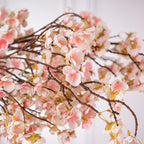 4 Pcs Artificial Cherry Blossom Flower Branches, Bulk Silk Faux Flowers Real Touch Bouquet for Home Wedding Party Centerpieces Spring Summer Decor, Vase Not Included(Champagne)