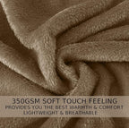 Soft Queen Size Blanket for All Season Warm Fuzzy Microplush Lightweight Thermal Fleece Summer Autumn Fall Winter Spring Blankets for Queen Full Bed Couch Sofa,90x90 Inches,Taupe