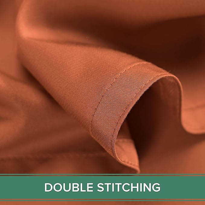 King Sheets by Pure Bamboo, Genuine 100% Organic Viscose Derived from Bamboo Bed Sheet Set, Luxuriously Soft & Cooling, Double Stitching, Lifetime Quality Promise (King, Terracotta)