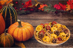 ANDALUCA Potpourri Mini Pumpkins, Cinnamon, Orange Slices & Pumpkin Spice Fragrance Vial Included Vase & Bowl Filler (Pumpkin Spice)