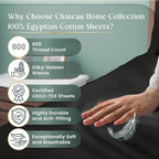 800 Thread Count Egyptian Cotton Sheets Queen Sheet Set Deep Pocket,100% Cotton Bed Sheets Queen Size Set, No Pill Soft & Comfy Naturally Cool Breathable Elasticated Sheet & Pillowcase Sets- Charcoal