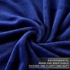 Fleece Blanket Twin Size 350GSM Lightweight Throw for The Bed Extra Soft Brush Fabric Super Warm Sofa Blanket 66" x 90"(Royal Blue Twin)