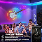 50Ft Neon Rope Lights,Flexible Led Rope Lights Control with App/Remote,Multiple Modes Rope Lights,IP65 Outdoor RGB Led Neons Lights,Music Sync Gaming Led Neon Light Strip for Bedroom Decor (50FT)