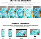 NEWCOSPLAY Super Soft Queen Blanket Turquoise Premium Silky Flannel Fleece Leaves Pattern Lightweight Bed Blanket All Season Use (Turquoise, Queen(90"x90"))